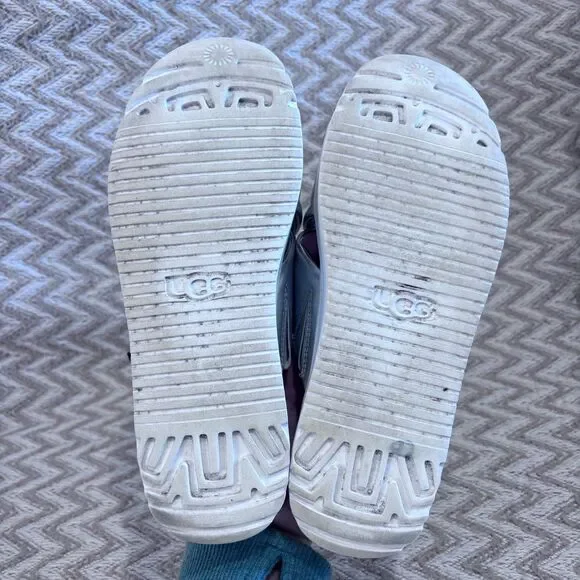 UGG Zayne Crossband Metallic Leather Platform Sandals - Picture 8 of 9